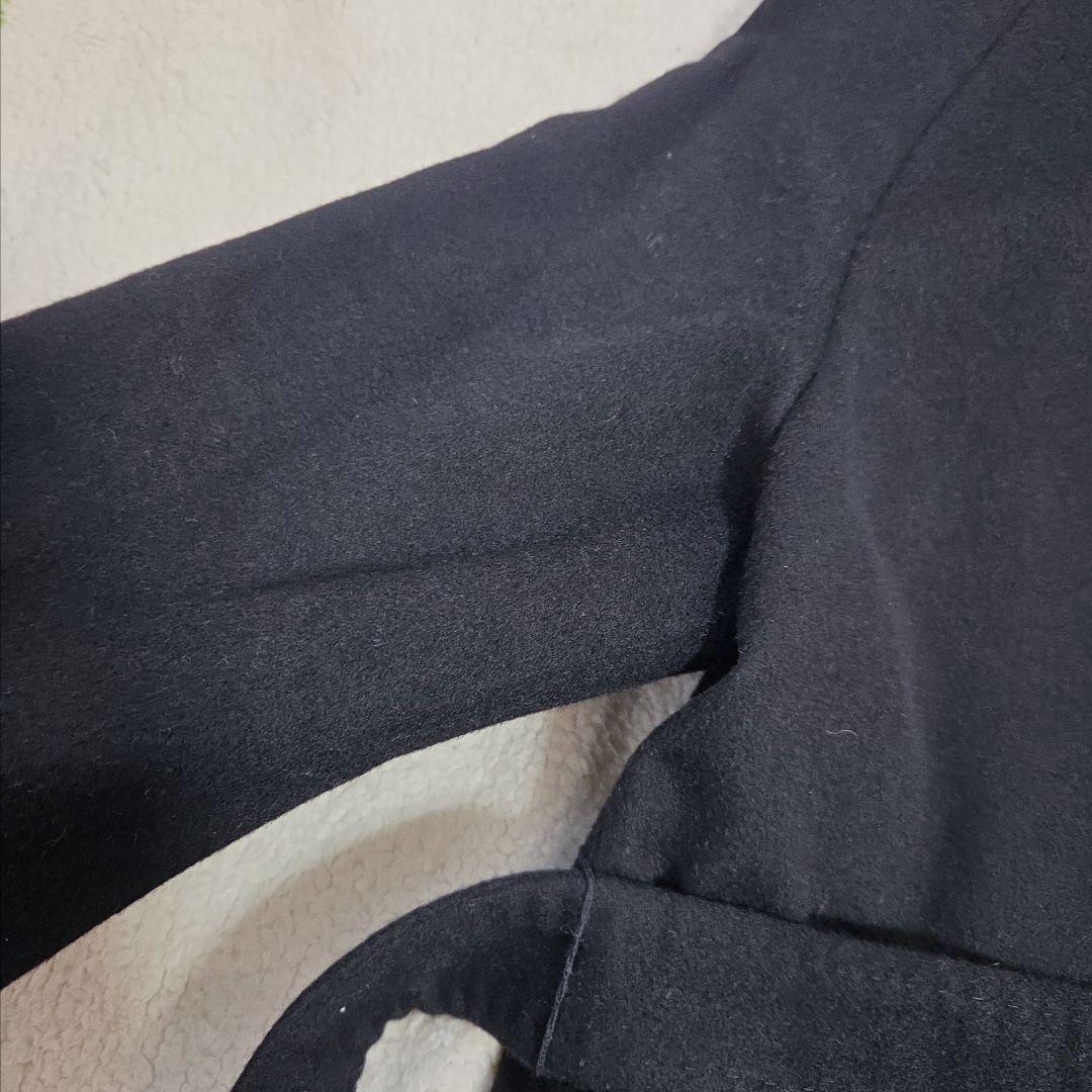 Impresi　 ロングコート カシミヤ100 黒 フォックス 　L