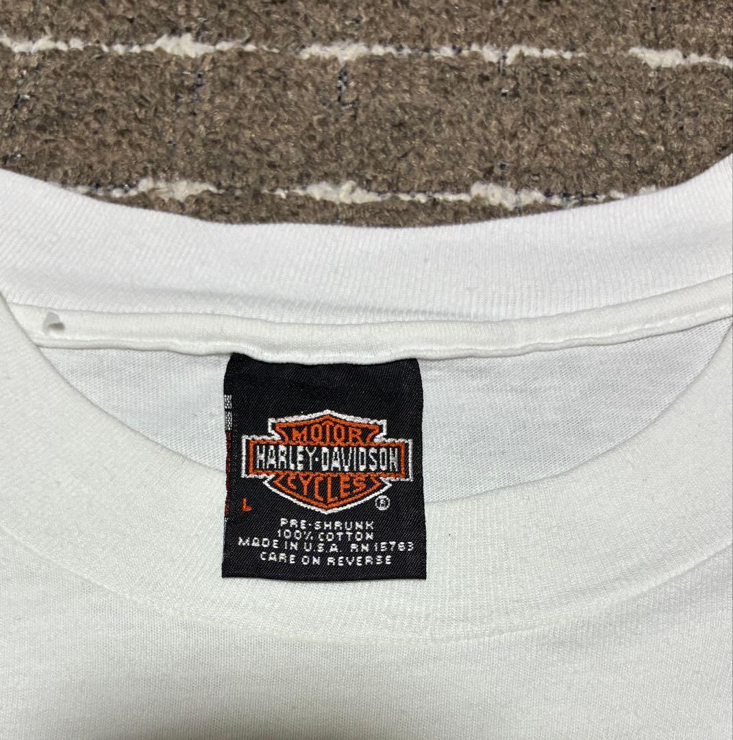 L 90s harley davidson ブルーフレイム ロンT ハーレー