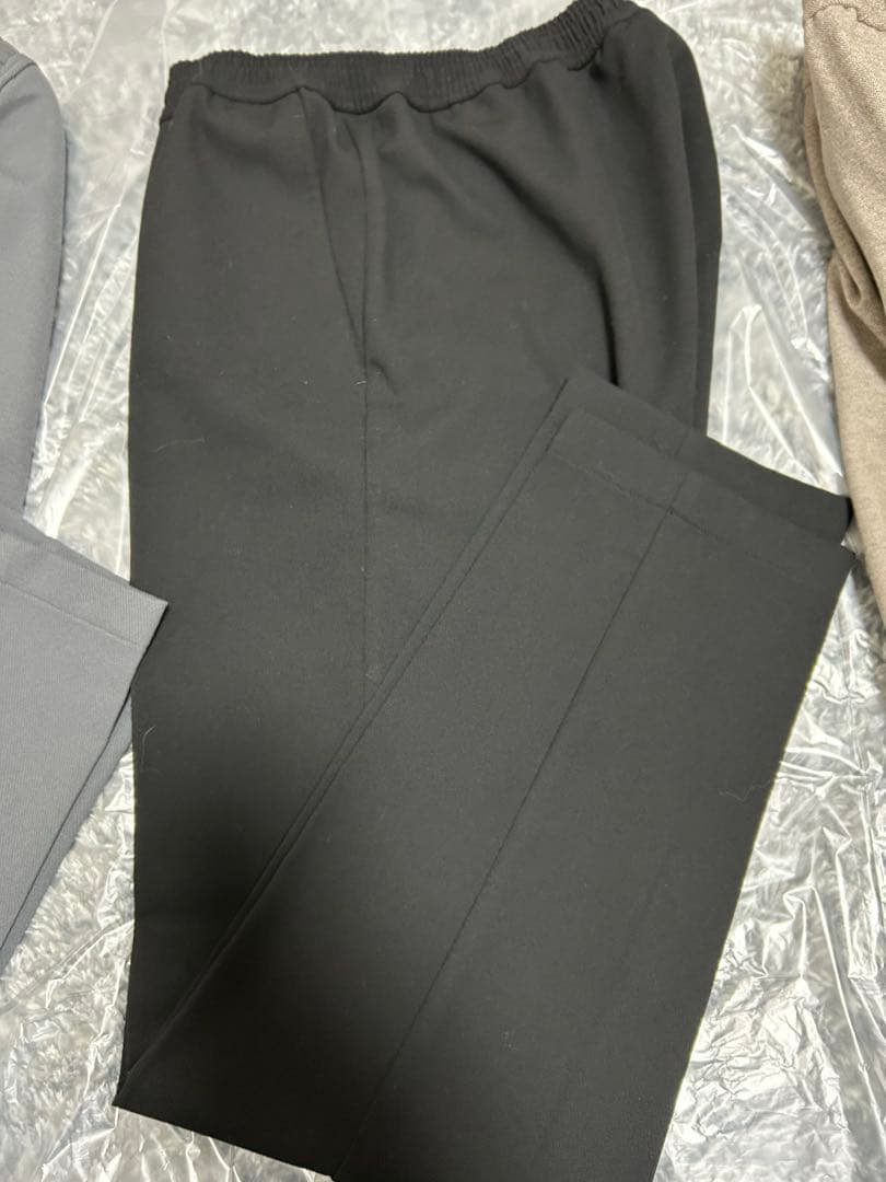 オルマイイージーパンツ M L ブラック グレー ベージュ 裏起毛 GLR