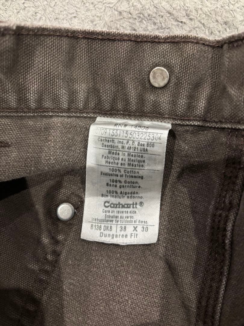 90's carhartt ダブルニー　ダークブラウン　38×30