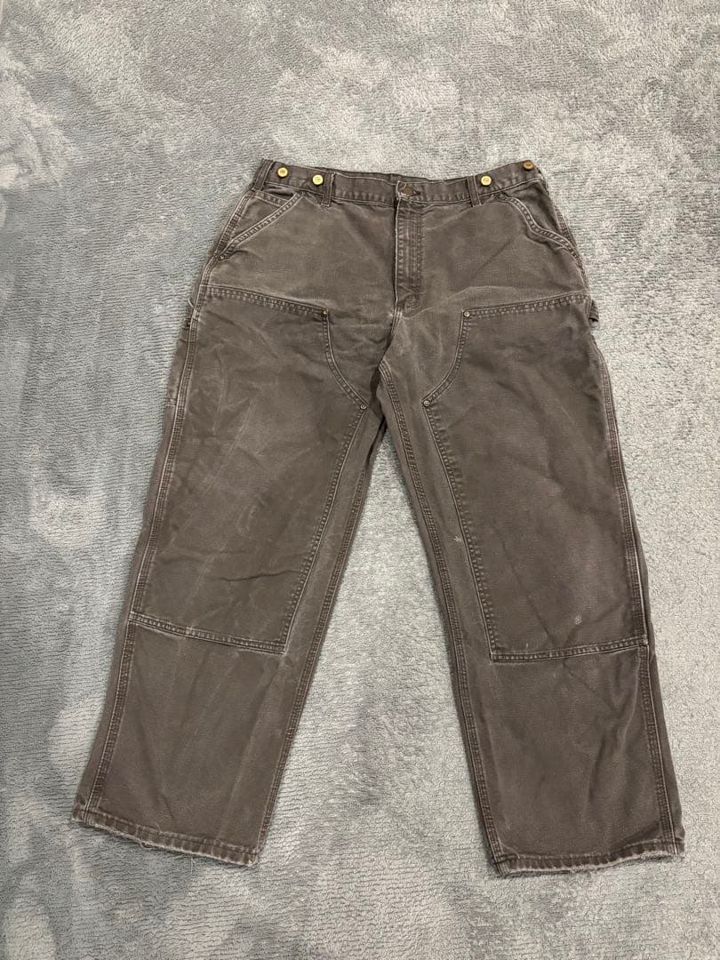 90's carhartt ダブルニー　ダークブラウン　38×30