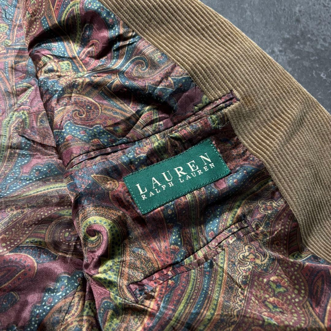 Ralph Laurenラルフローレンコーデュロイテーラードジャケットキャメル