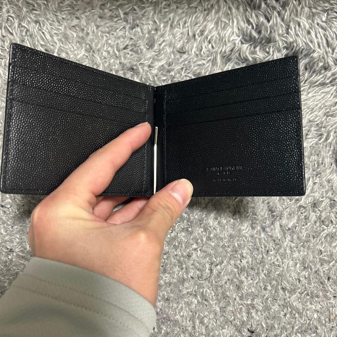 ✨未使用品✨サンローラン　マネークリップ　レザー　キャビアスキン　378005
