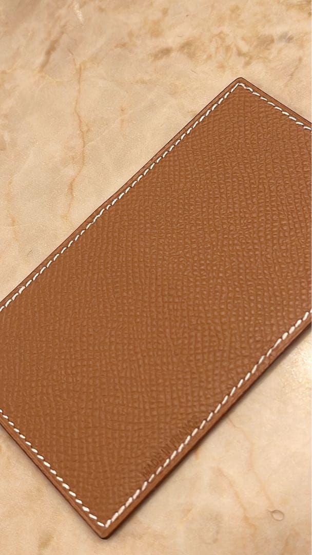 エルメスS ゴールド レザー フォトフレーム 二つ折り