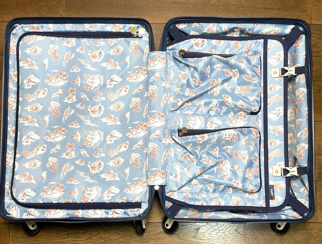 HaNTハント47Lキャリーケース機内持込み対応サイズ ネイビーキャリーバッグ