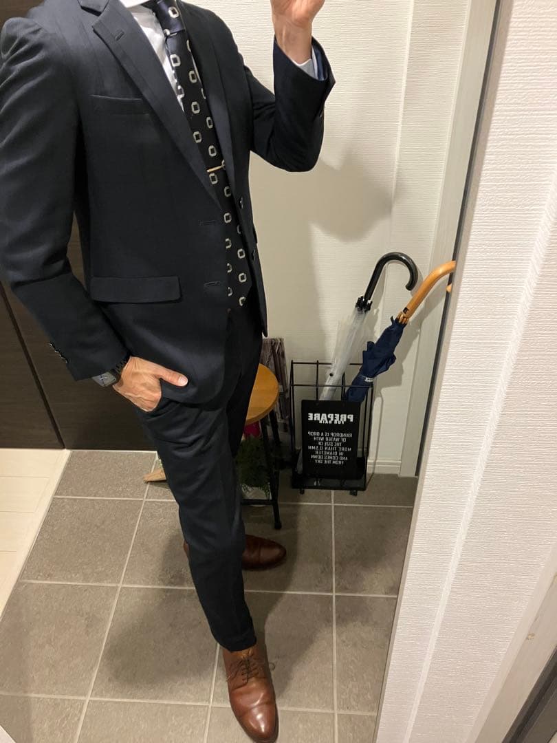 『極美品』SUIT SELECT | スーツセレクト ネイビースーツ