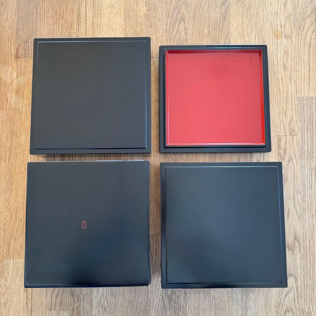 ◆未使用◆ 越前漆 三段重 / 越前漆器漆師・山本英明作/ 黒塗漆