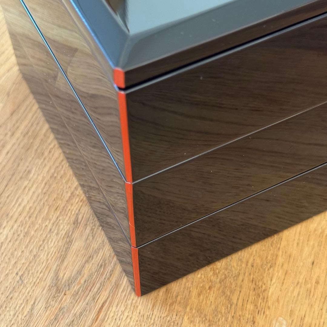 ◆未使用◆ 越前漆 三段重 / 越前漆器漆師・山本英明作/ 黒塗漆