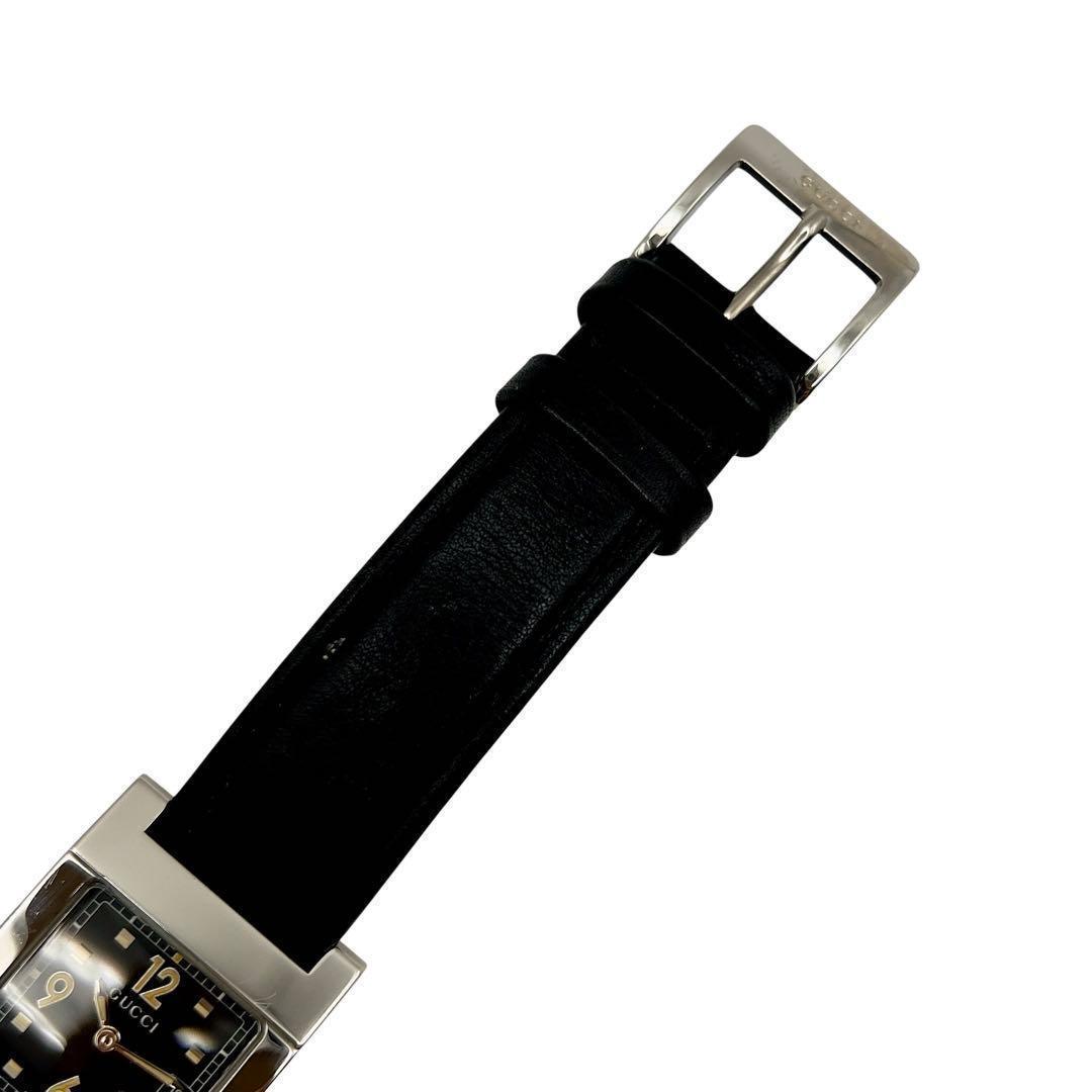 専用GUCCI スクエア デイト ブラック文字盤 メンズ 腕時計 1307