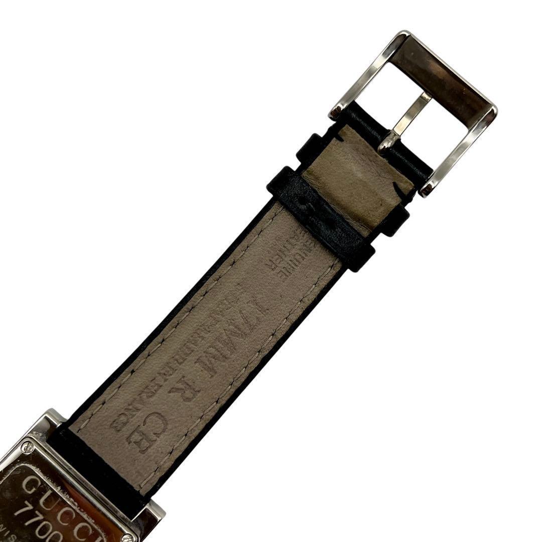 専用GUCCI スクエア デイト ブラック文字盤 メンズ 腕時計 1307