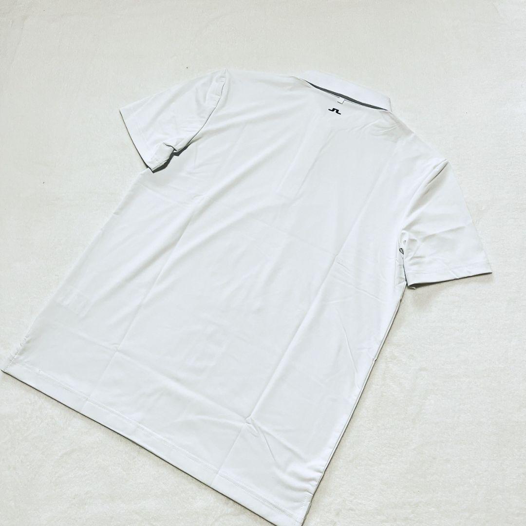 新品　J.LINDEBERG　ゴルフ　半袖ポロシャツ　ホワイト　XL　メンズ