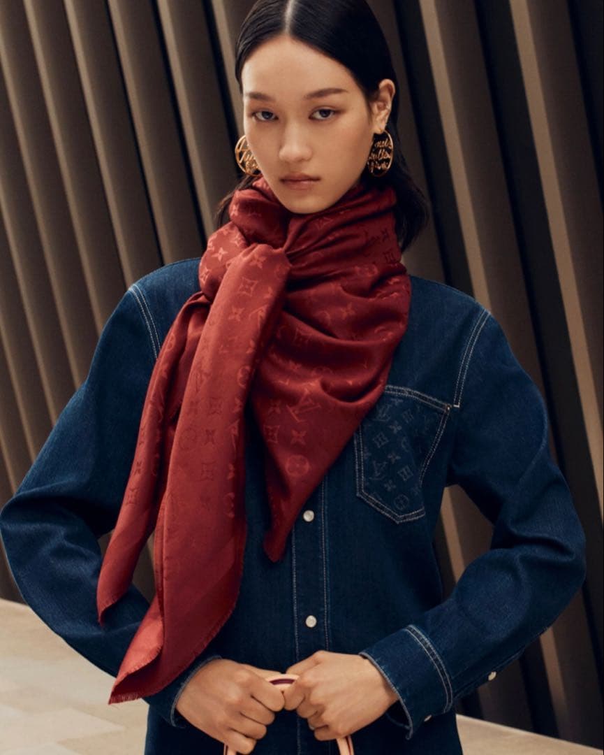 美品 ショール モノグラム LOUIS VUITTON