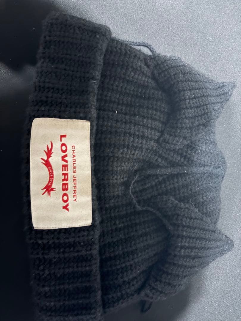 LOVERBOY 猫耳ニット帽 黒