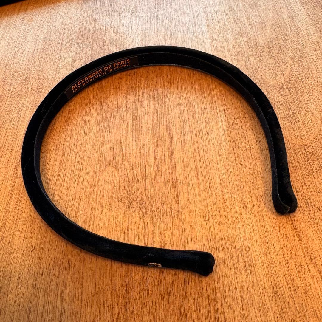⭐︎美品⭐︎アレクサンドルドゥパリ カチューシャ　サテン　ブラック