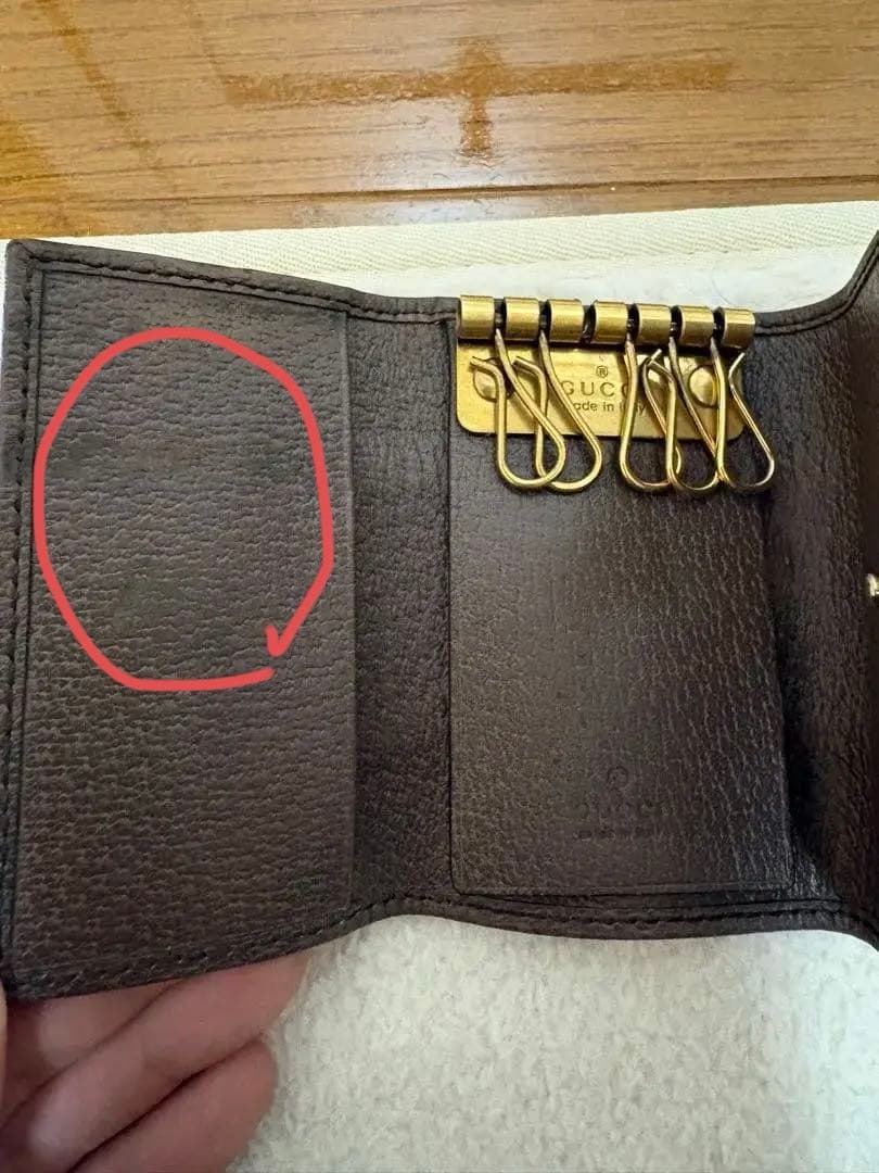 [Ⓜ️] GUCCI GGパターン キーケース シェリーライン