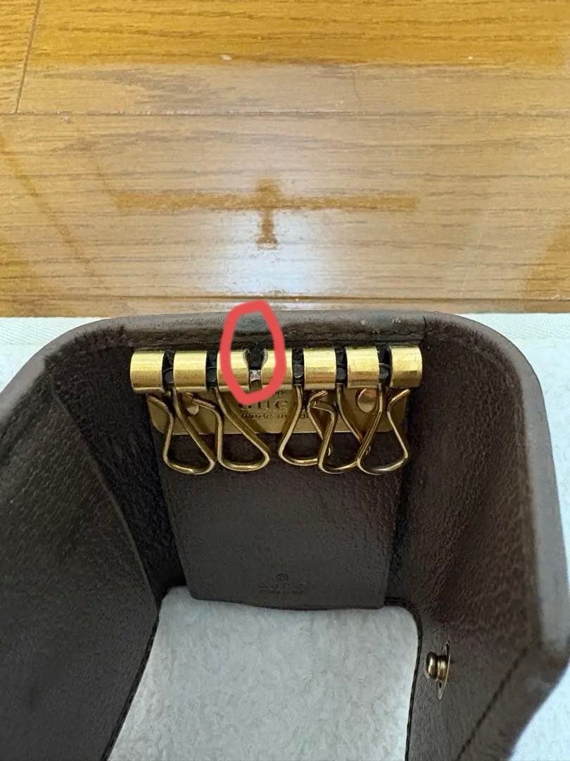 [Ⓜ️] GUCCI GGパターン キーケース シェリーライン