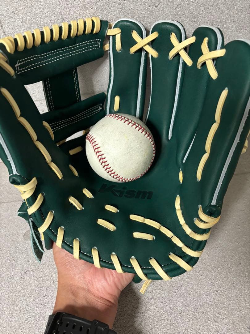 ケーイズムK201型 k-ism 訳あり傷ありオーダー別注品 硬式内野用 緑