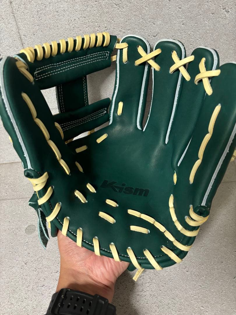 ケーイズムK201型 k-ism 訳あり傷ありオーダー別注品 硬式内野用 緑