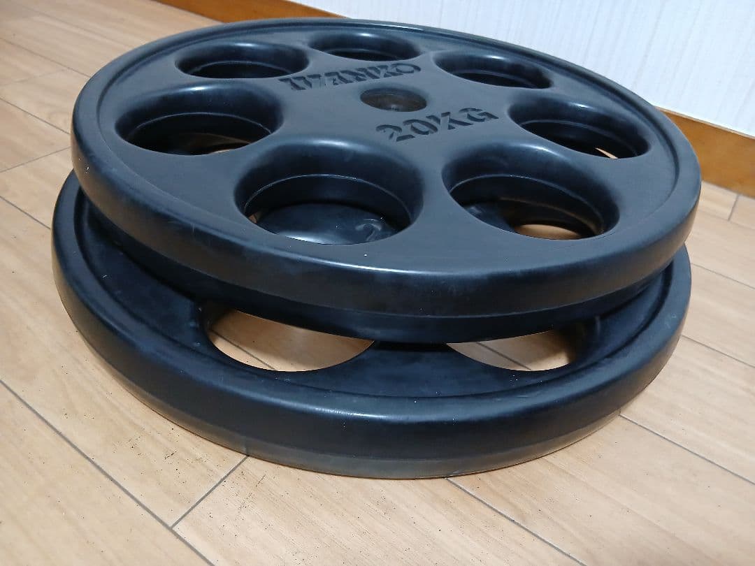 ①IVANKOイヴァンコ ラバープレート20kg x1枚穴径50mm(同時購入)