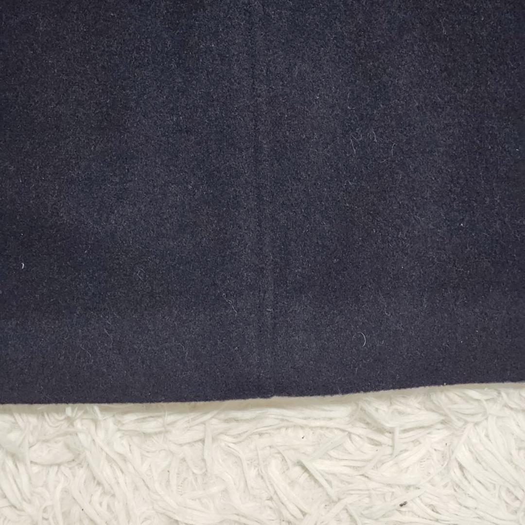 ディオール ウールコート レディースM スエード切替 ベルト ジャケット 美品