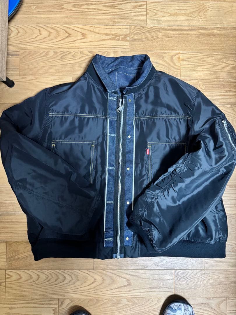 Levi's x sacai リバーシブル デニムMA-1 サイズXL
