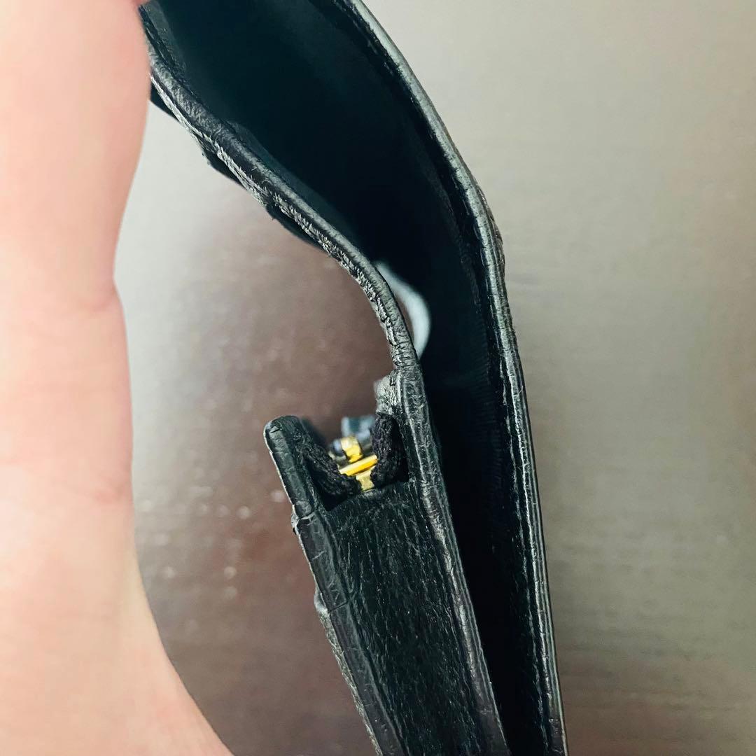 【美品】グッチ GGマーモント 二つ折り財布 コンパクト財布 小銭入れ 黒