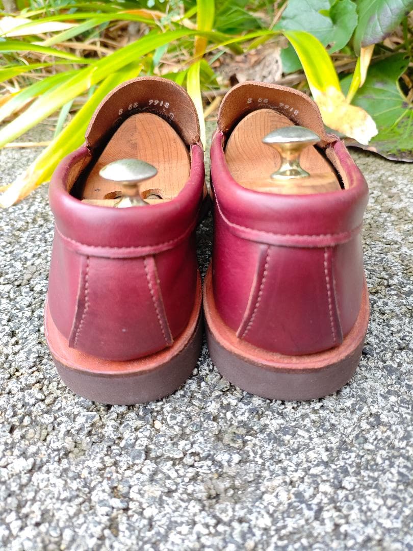 ラッセルモカシン ローファー 8 EE バーガンディー