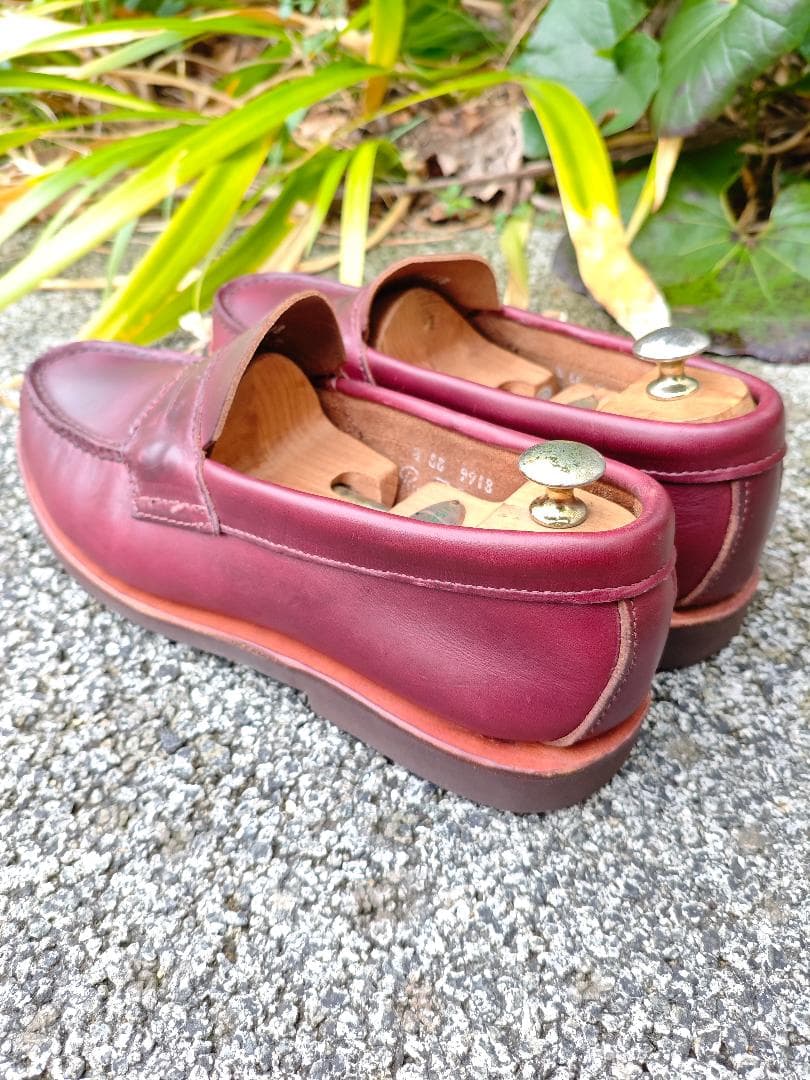 ラッセルモカシン ローファー 8 EE バーガンディー