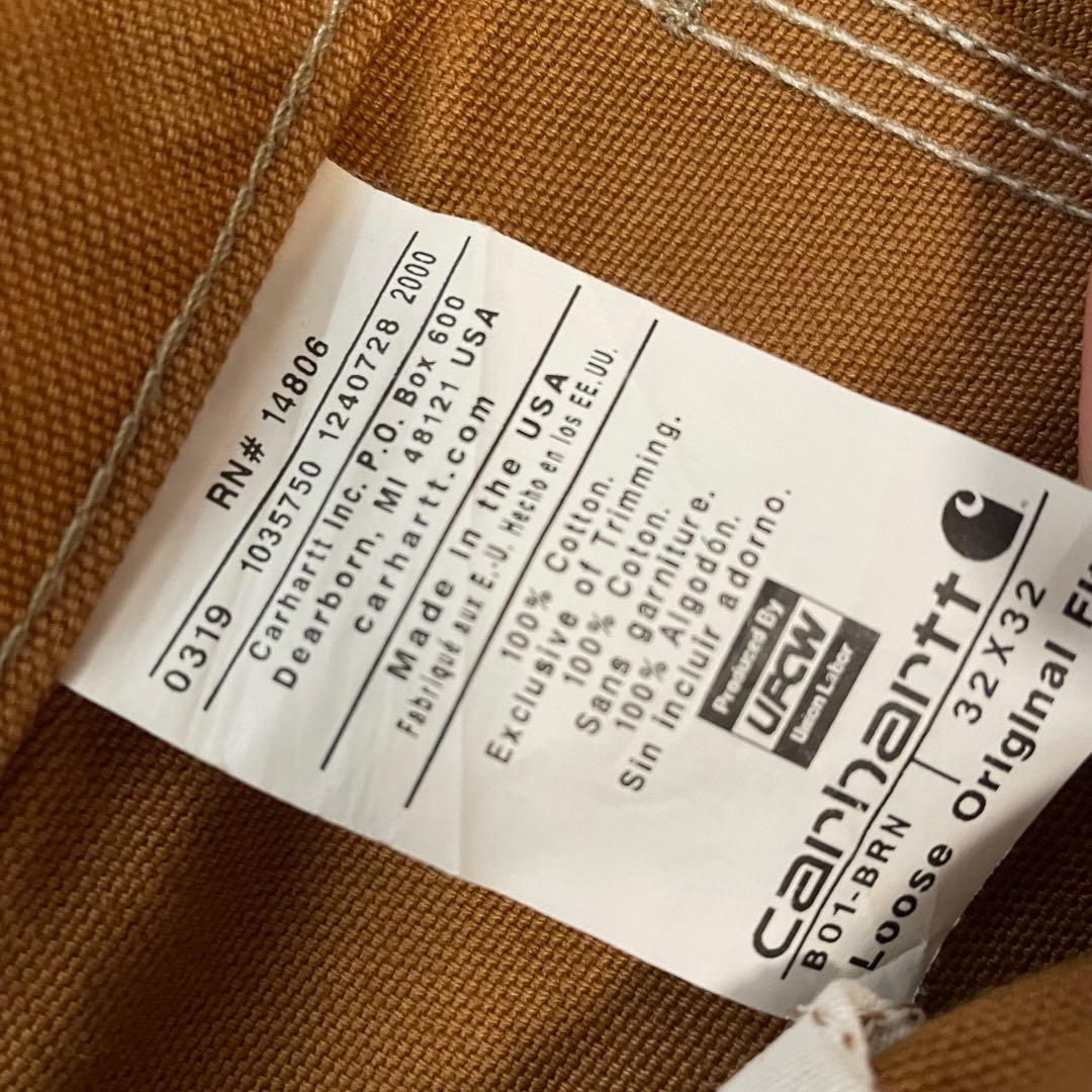 カーハート　ＵＳＡ製　極美品　ダブルニー　ダックペインター