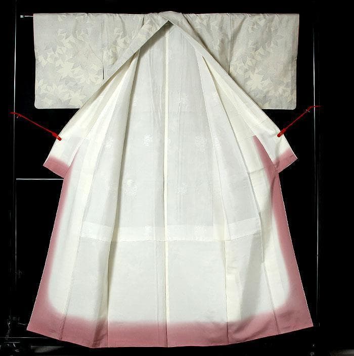 6943■　本場白大島紬　八つ手文　カタス式　経緯絣　美品