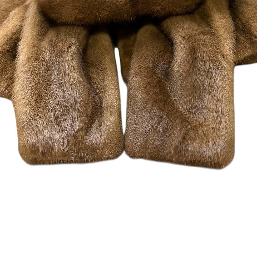 パステルミンク リアルファーコート 毛皮 毛並み◎ なめし柔らか 9号