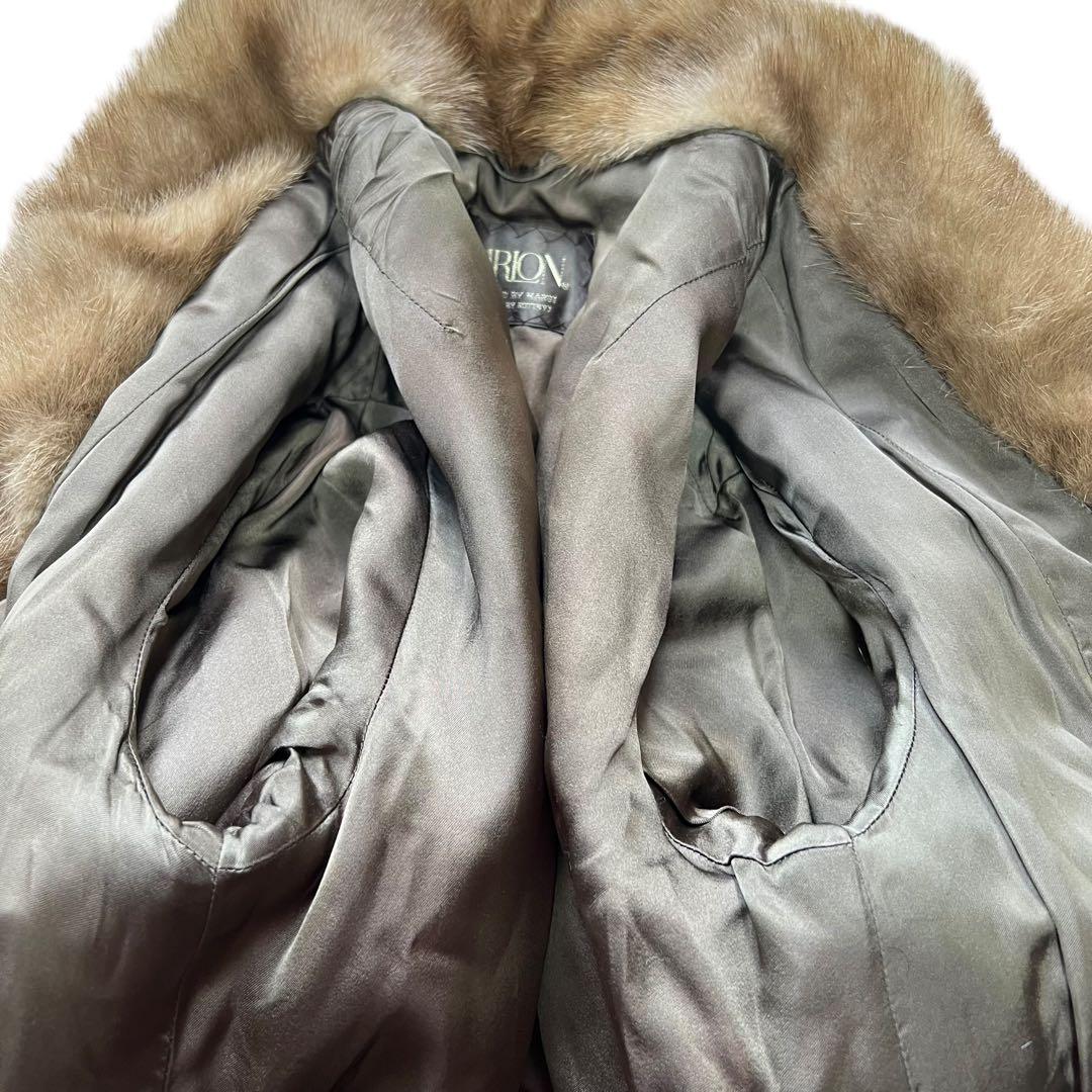 パステルミンク リアルファーコート 毛皮 毛並み◎ なめし柔らか 9号