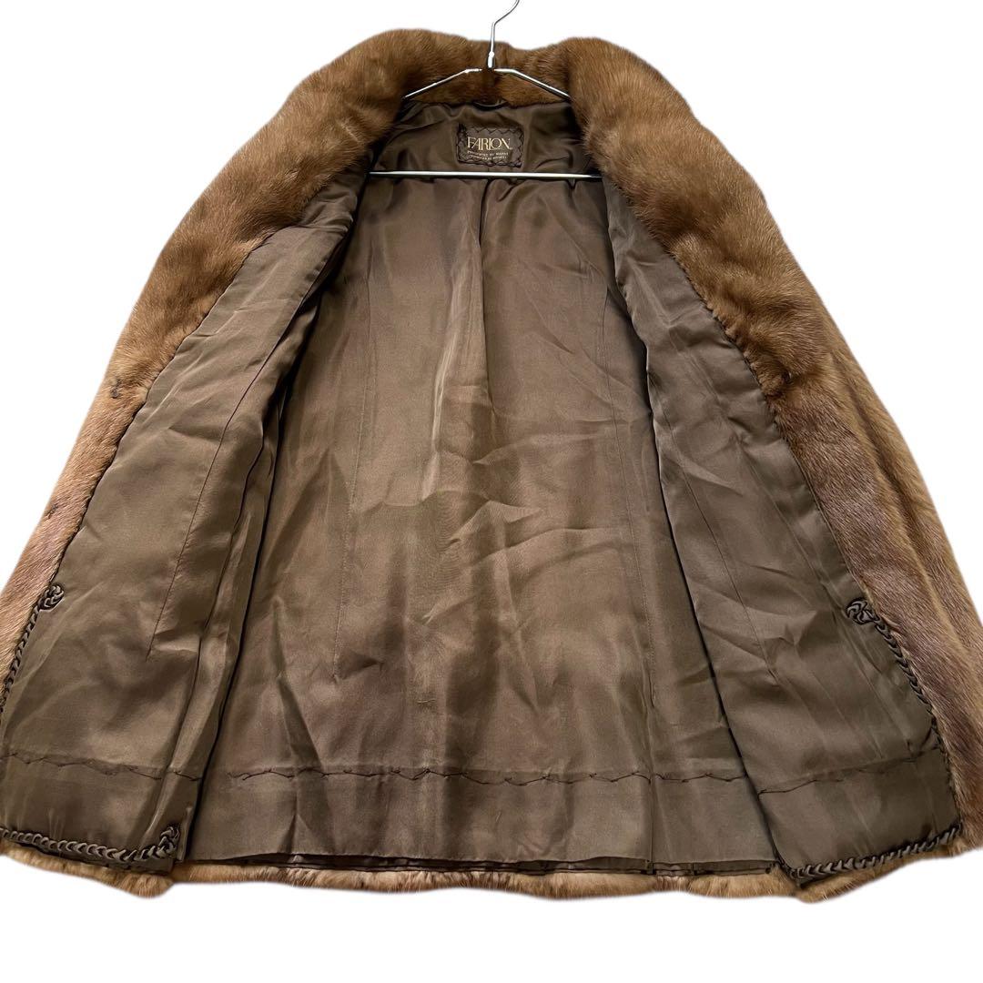 パステルミンク リアルファーコート 毛皮 毛並み◎ なめし柔らか 9号