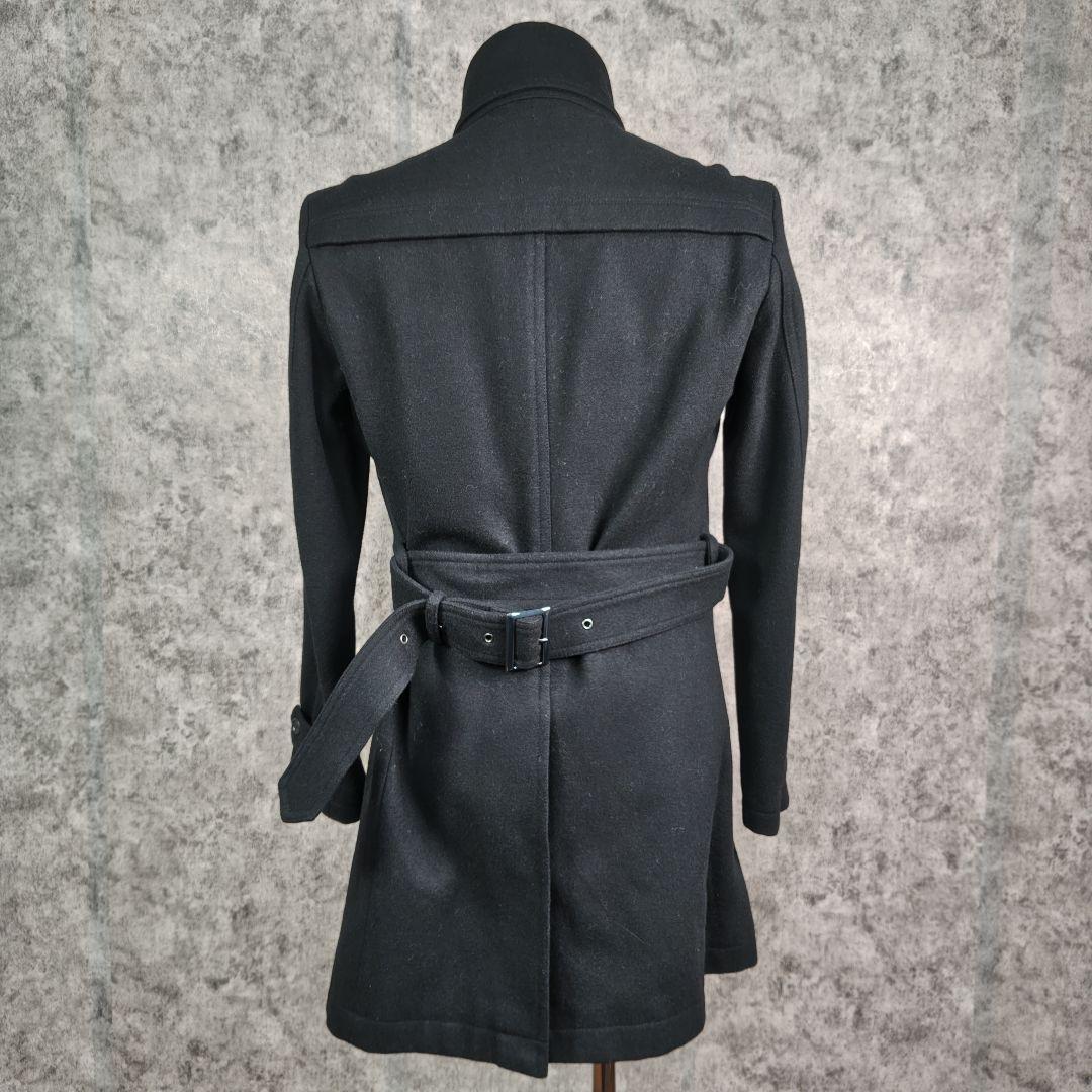 TORNADO MART トルネードマートメルトンウール コートベルト付 黒 M