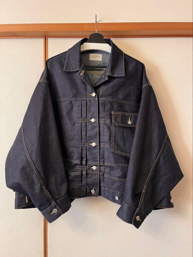 Eve衣装色違いbeautiful people ダブルエンドデニムブルゾン40
