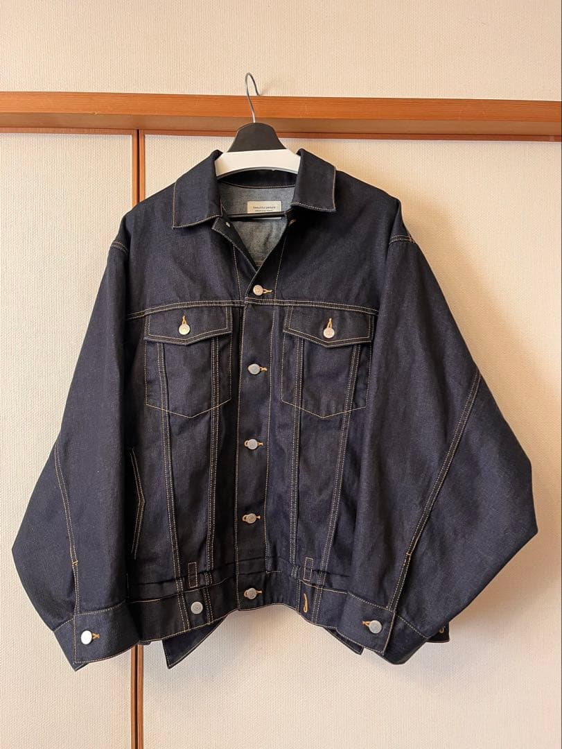Eve衣装色違いbeautiful people ダブルエンドデニムブルゾン40