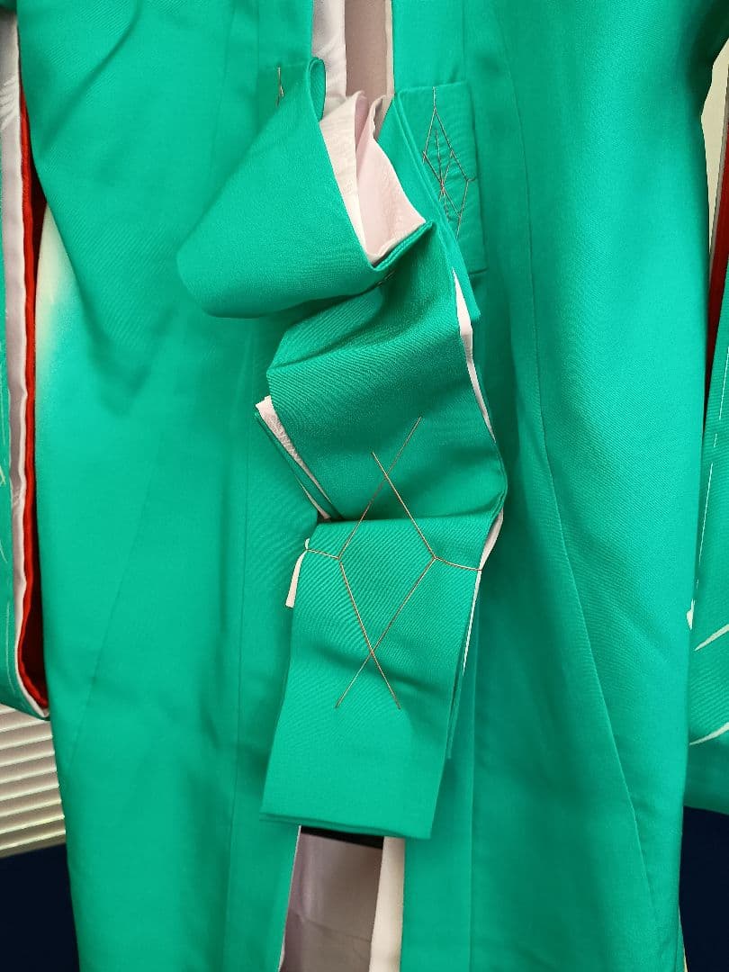 お宮参り　一つ身　着物　ターコイズ