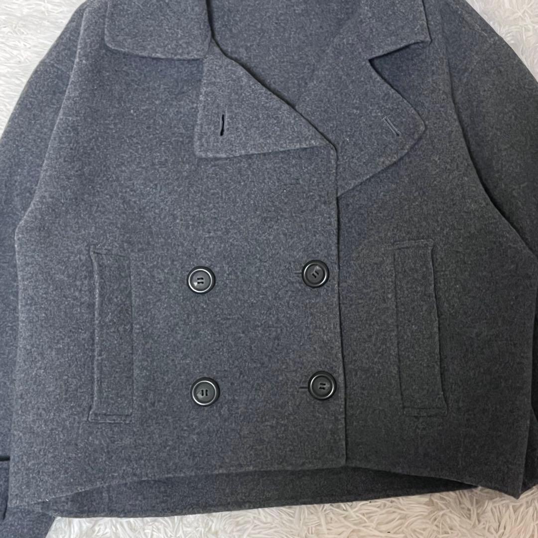 【Mila Owen】美品 ショート丈 リバーダブルコート M グレー