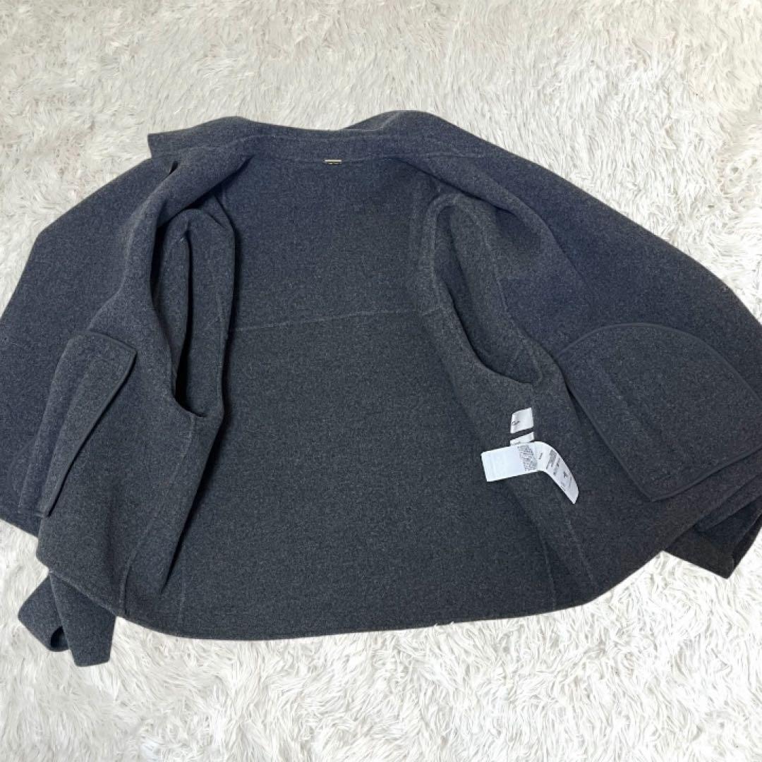 【Mila Owen】美品 ショート丈 リバーダブルコート M グレー