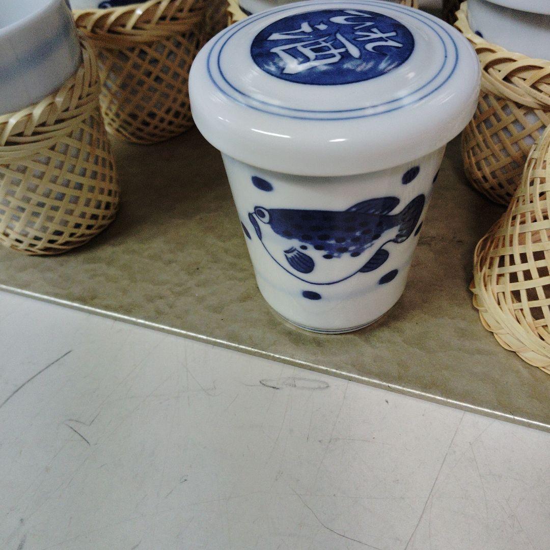 ひれ酒カップ10個、竹製カバー10個、新品、未使用