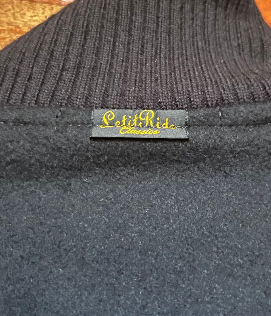 LET IT RIDE 13周年 スタジャン 黒✖️白 M