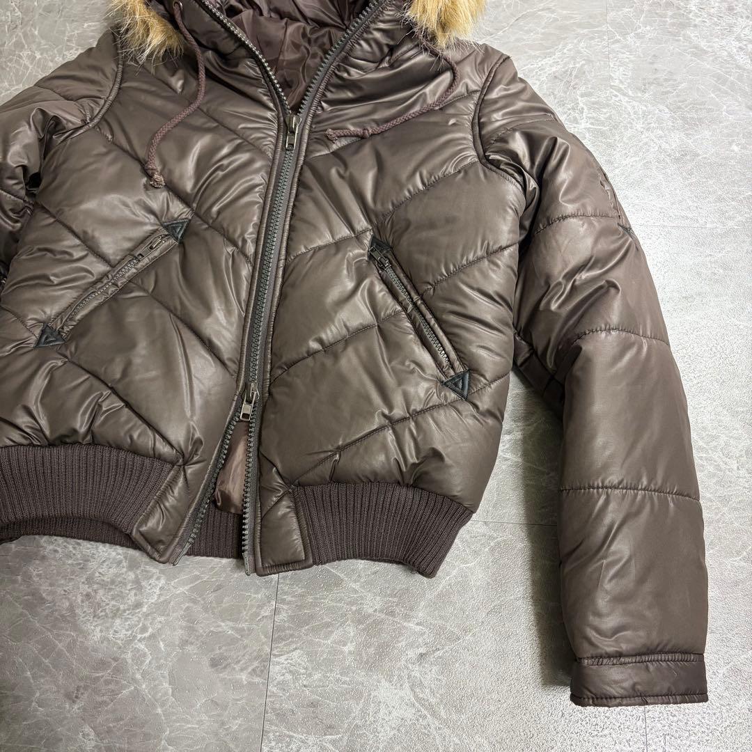 y2k 00s 短丈　ファー　中綿ジャケット　グランジ フェアリーグランジ