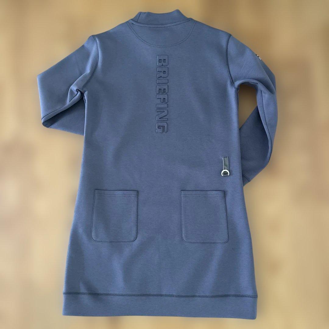 ブリーフィング ゴルフ 3Dロゴ ワンピース グレー Sモックネック