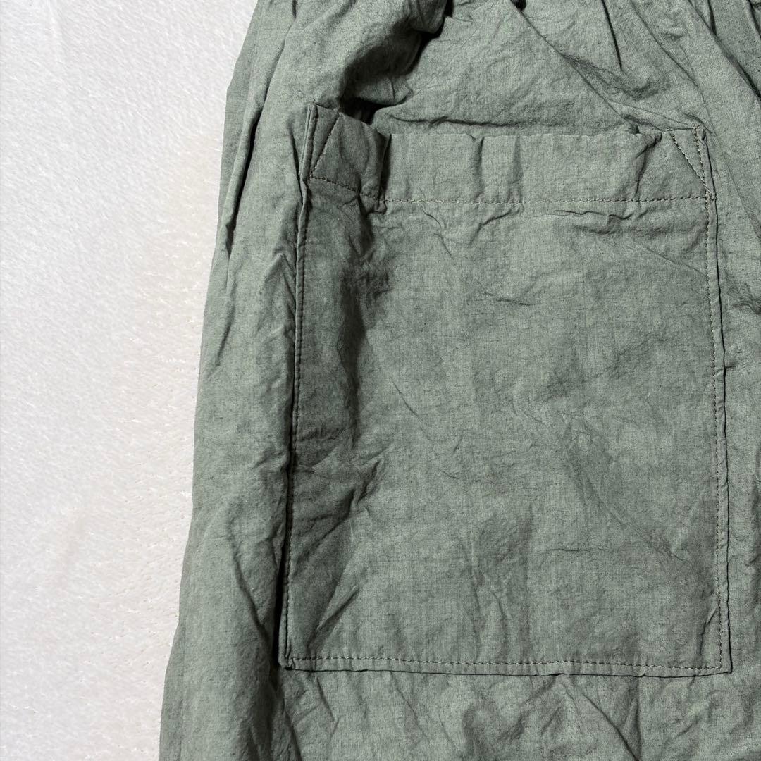 中川政七商店　タイプライター生地のもんぺパンツ　コットンリネン　ゆったり　L