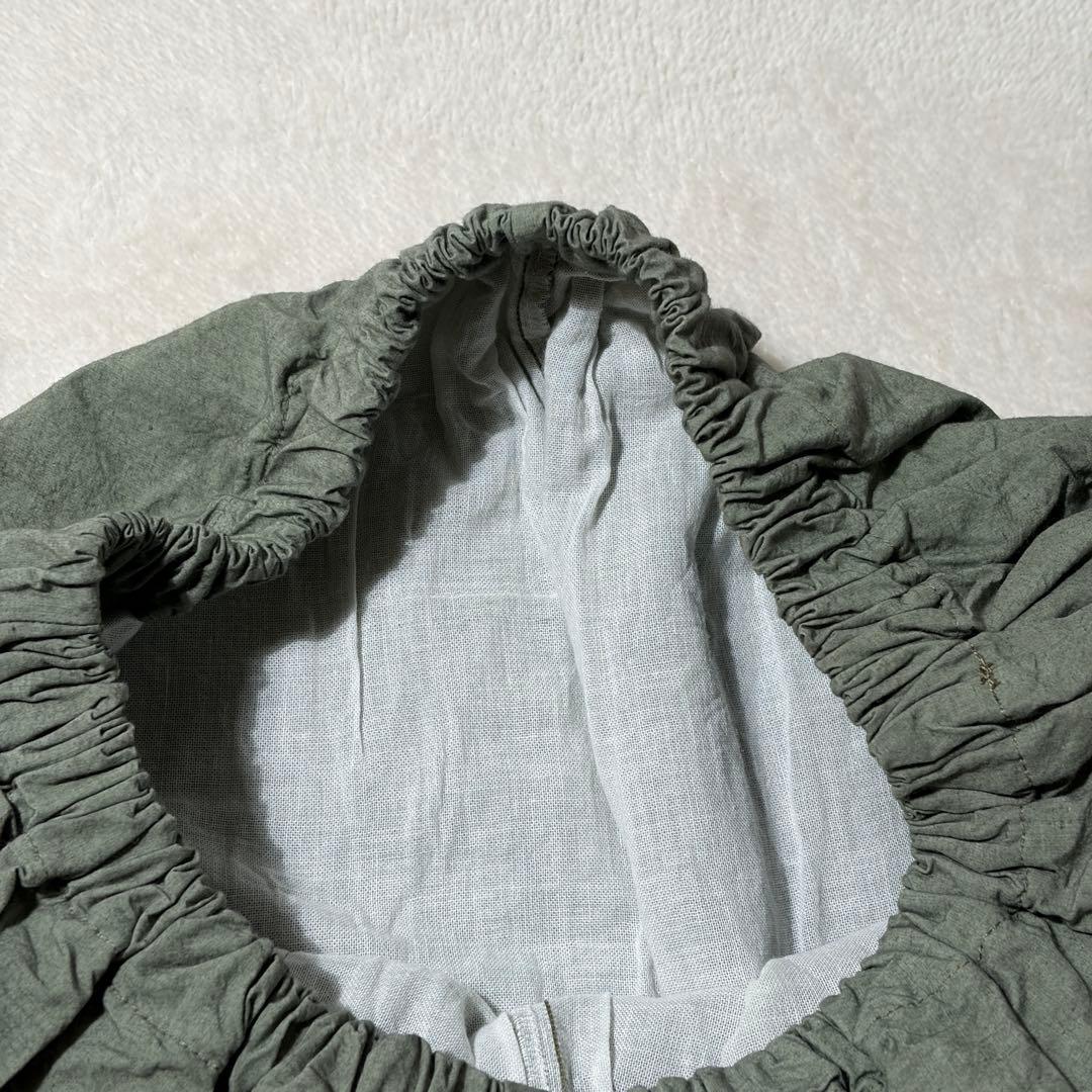 中川政七商店　タイプライター生地のもんぺパンツ　コットンリネン　ゆったり　L