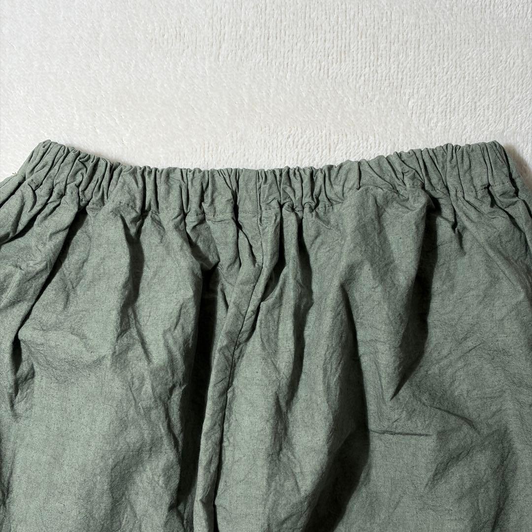 中川政七商店　タイプライター生地のもんぺパンツ　コットンリネン　ゆったり　L