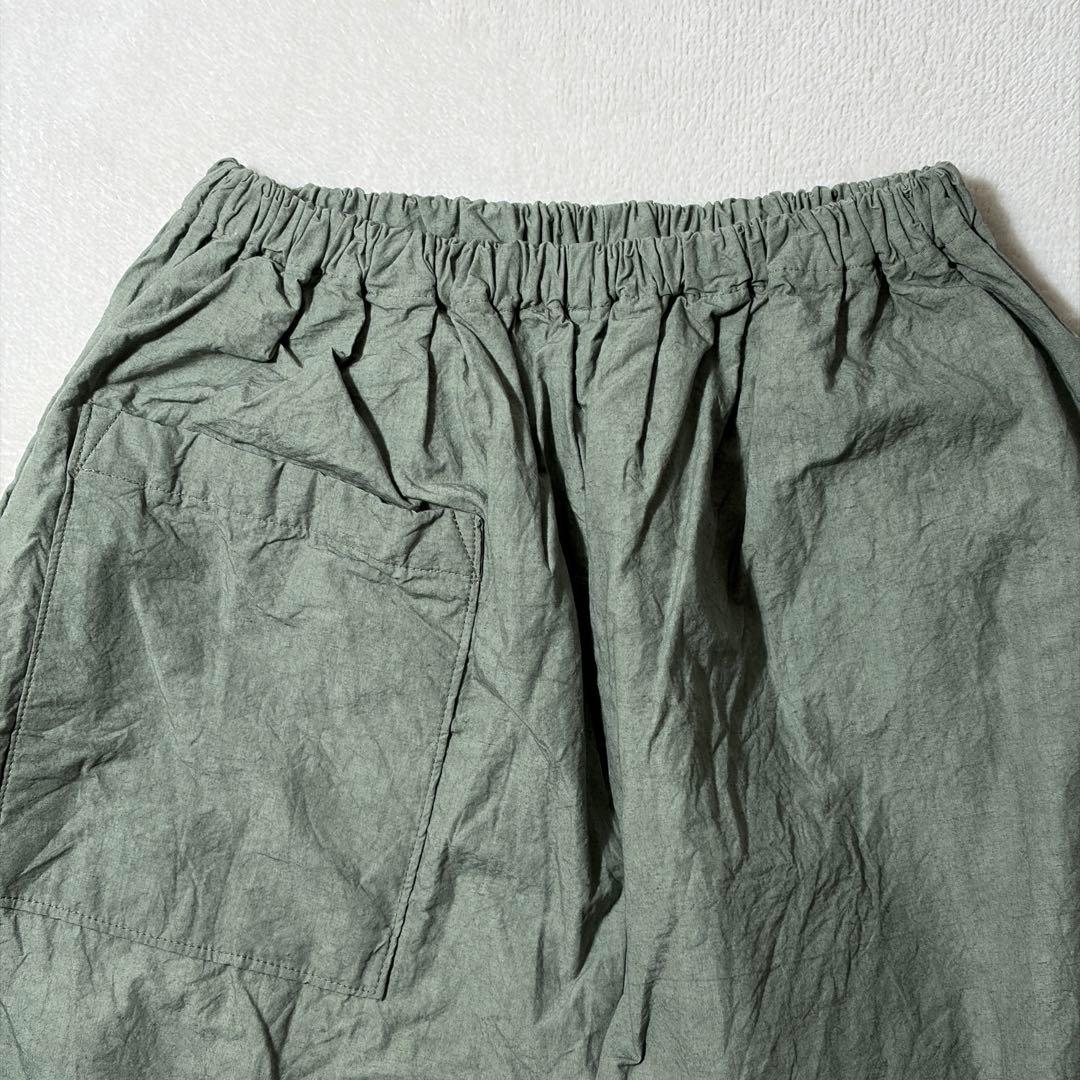 中川政七商店　タイプライター生地のもんぺパンツ　コットンリネン　ゆったり　L