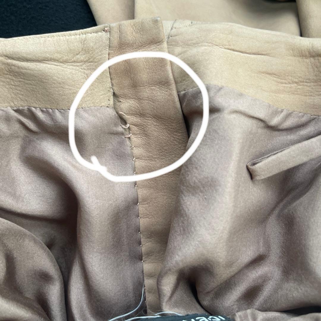 シャネル　ヴィンテージ　ヌバック　パンツ　レザー　カーフスキン