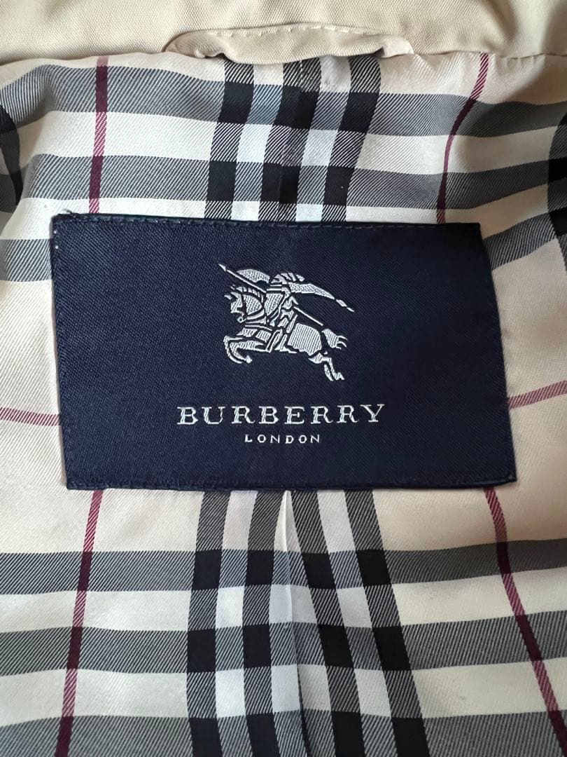 レディース バーバリーファー付きベージュロングコート