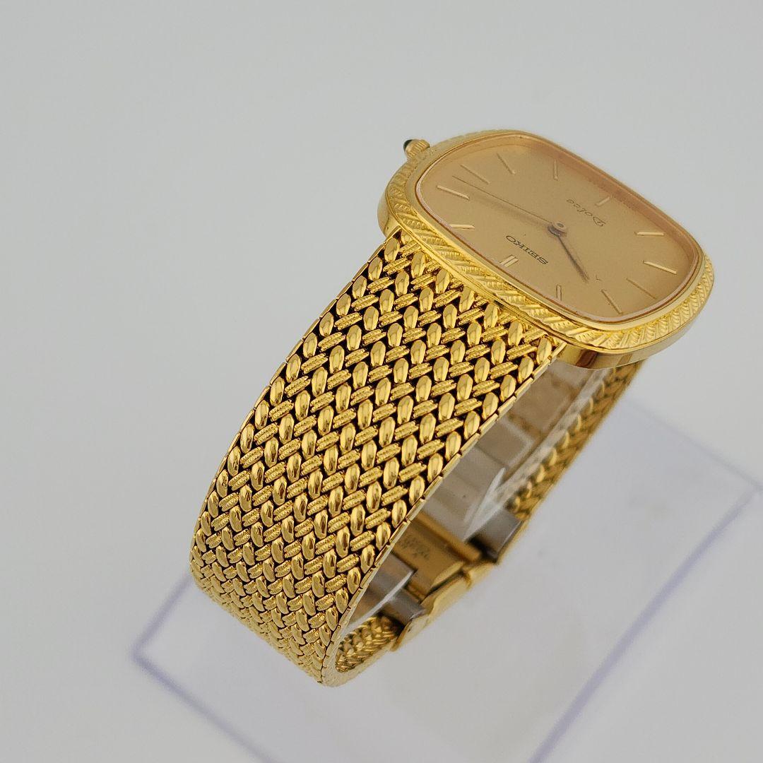 【稼働 新品電池】セイコー ドルチェ 8N40-5040 ゴールド文字盤